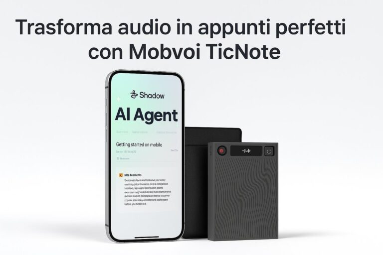 Mobvoi TicNote: il registratore smart che trasforma audio in appunti perfetti